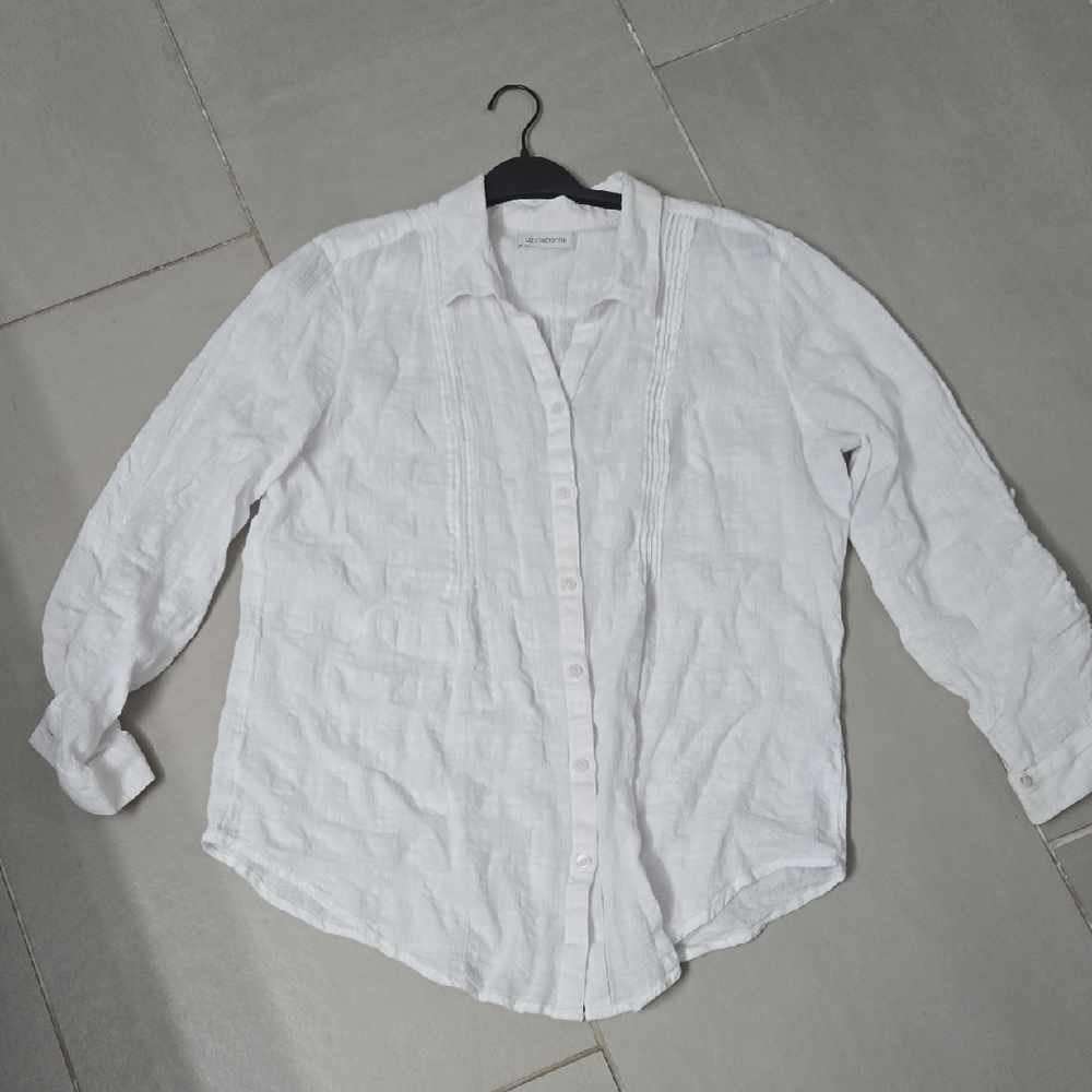 Liz Claiborne White Button Down Shirt